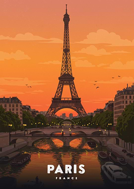 Eiffel Tower at Sunset