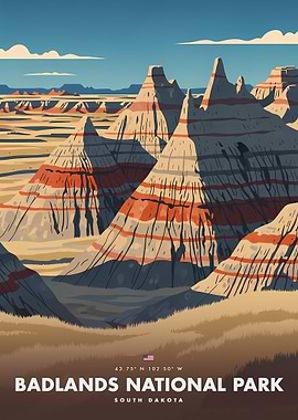 Badlands National Park Poster