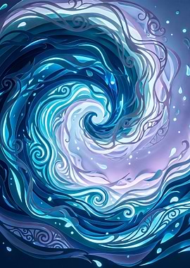 Abstract Swirling Water