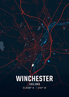 Winchester England City Map