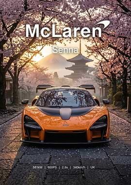 orange McLaren Senna in Japan