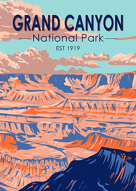 Grand Canyon National Park Vintage Poster