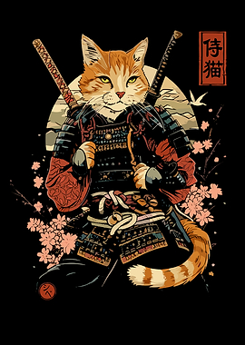 Samurai Cat Warrior