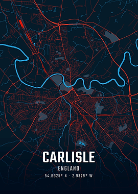 Carlisle England City Map