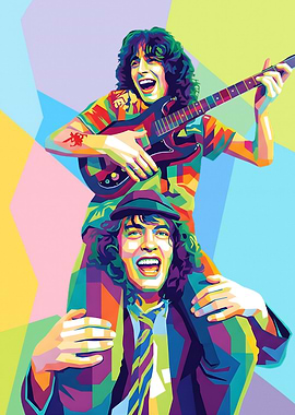 AC/DC Rock Band Pop Art