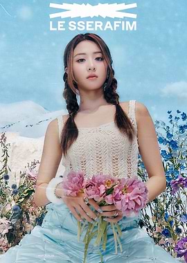LE SSERAFIM Hong Eunchae in Winter Floral Setting