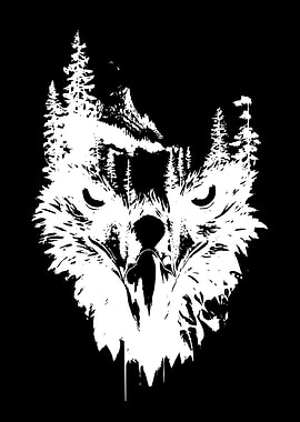 Eagle Forest Silhouette