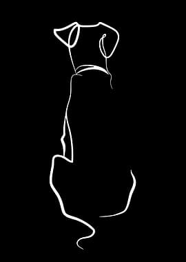 Minimalist Dog Line Art