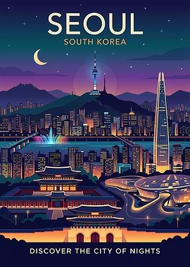 Seoul Cityscape at Night