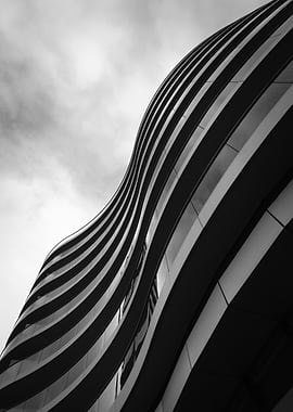 Modern Wavy Building Facade