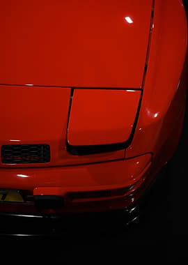Red Porsche 944 Hood and Headlight