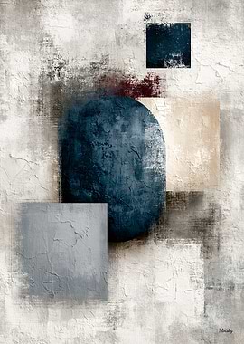 Textured Geometry No. 9 Minimalist Abstract Wall Art