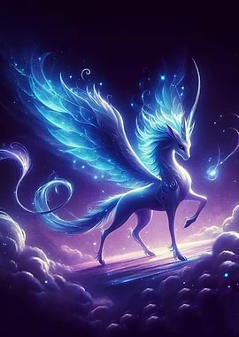 Celestial Pegasus in Cosmic Clouds