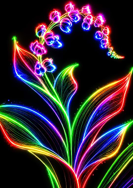 Neon Lily of the Valley Flowers