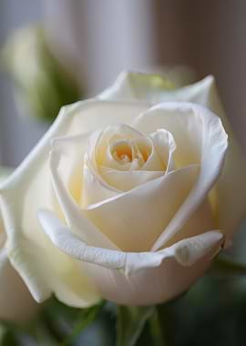 Elegant White Rose Close-up