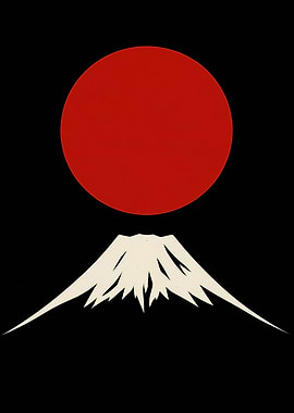 Mount Fuji and Sun