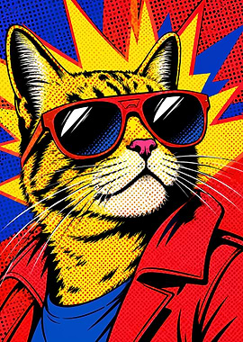 Cool Cat in Sunglasses
