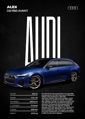 Audi RS6 Avant Car Poster
