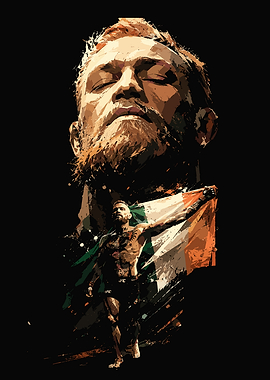 Conor McGregor with Irish Flag