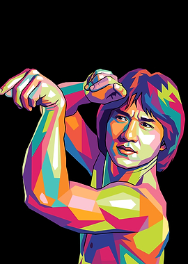 Jackie Chan Pop Art Portrait