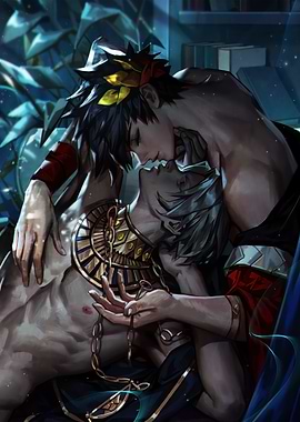 Zagreus and Hades Embrace
