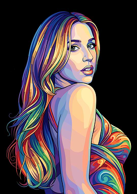 Colorful Portrait of a Tate McRae