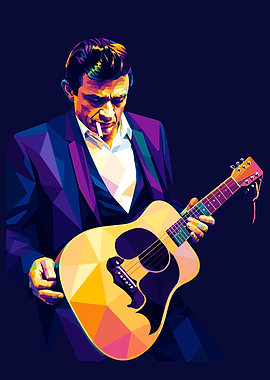 Johnny Cash Pop Art Portrait