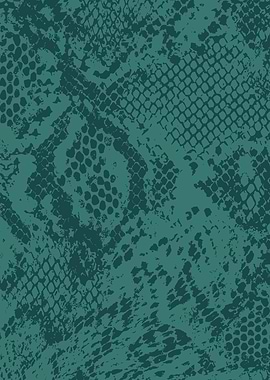 Teal Snake Skin Pattern