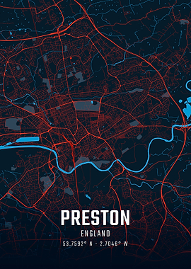 Preston England City Map