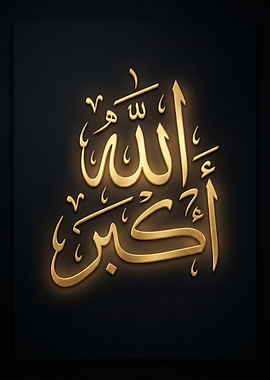 Allah Akbar Arabic Calligraphy
