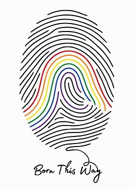Rainbow Pride Fingerprint Born This Way