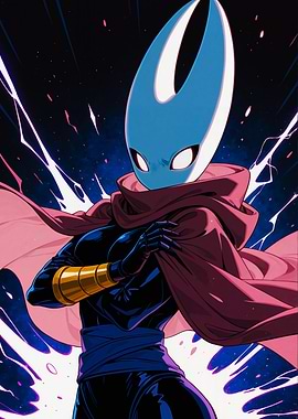 Blue Masked Character in Cape