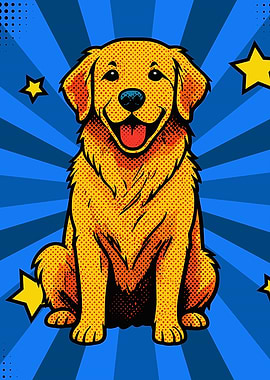 Pop Art Golden Retriever Dog