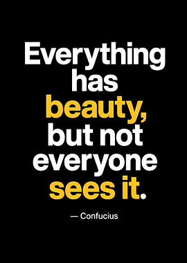 Confucius quote about beauty