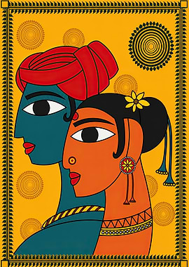 Indian Couple in Traditional Attire