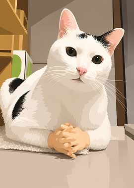 Cat with Human Hands