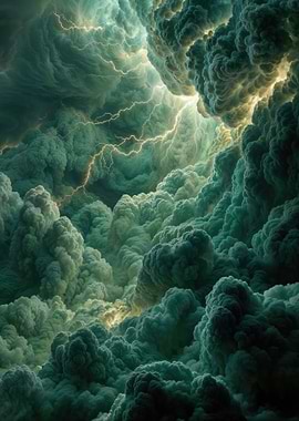 Dramatic Lightning Storm Clouds