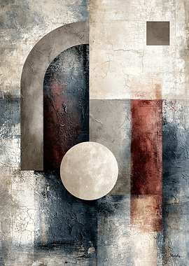 Textured Geometry No. 10 Minimalist Abstract Wall Art