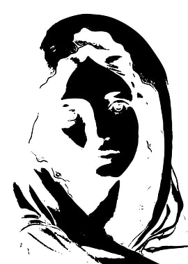 Black and White Portrait of a Woman