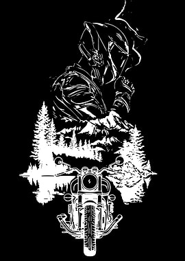 Mysterious Rider in a Mountain Landscape