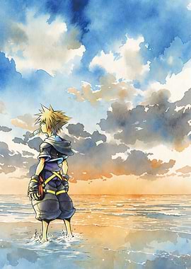 Sora on a Beach at Sunset