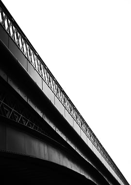 Black and White Bridge Structure