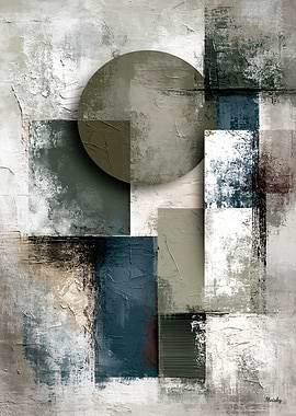 Textured Geometry No. 5 Minimalist Abstract Wall Art