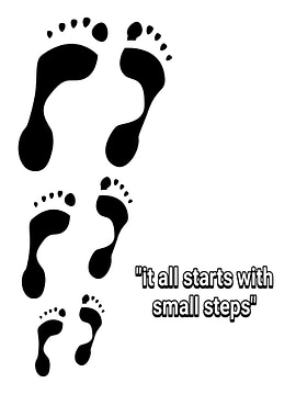Footprints with Inspirational Quote
