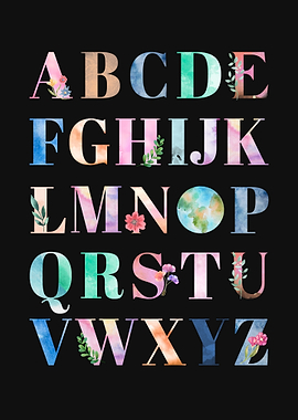 Colorful Alphabet For Kids Education