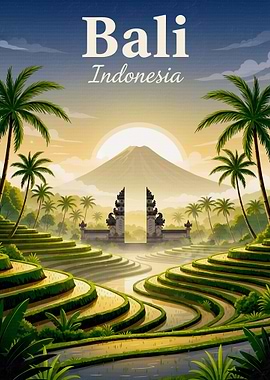 Bali Indonesia Rice Terraces