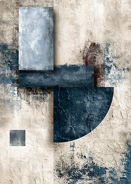 Textured Geometry No. 11 Minimalist Abstract Wall Art