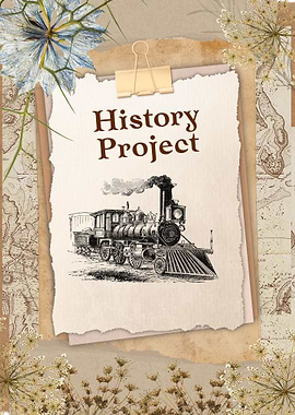 History Project Cover with Train