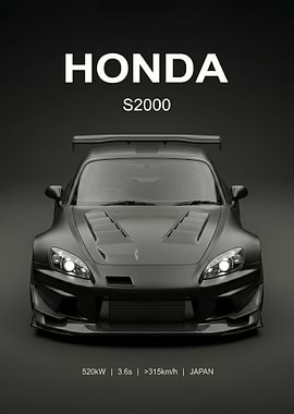 matte black Honda S2000 Sports Car