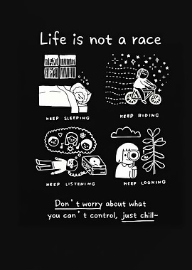 Life is not a race illustration